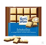 德国原装进口 RitterSport运动 瑞特斯波德 黑 白双味巧克力
