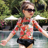 2015新款儿童泳衣女孩分体宝宝防晒游泳衣小孩夏季女童比基尼泳衣