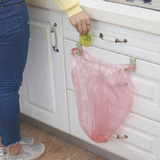 可折叠橱柜门背式垃圾袋架厨房橱柜门抹布挂架塑料袋挂钩手提袋架