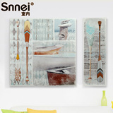 Snnei新品 地中海风格装饰画欧式铁艺立体挂画现代玄关壁画 前行