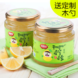 [送木勺]福事多蜂蜜柠檬茶500g*2瓶 韩式水果味茶冲饮品休闲午茶