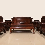 罗霆仿古红木中式客厅原木家具/东非黑酸枝沙发新款孔雀实木沙发