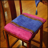 套布艺蓝色玫红棉椅子垫 麂皮绒椅垫沙发垫坐垫罗汉床垫套飘窗垫