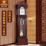 霸王落地钟 客厅机械欧式古典实木美式座钟客厅摆钟复古落地钟表