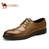 Camel/骆驼男鞋春秋季牛皮头层皮系带男士商务正装鞋职业工作皮鞋