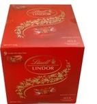 美国澳门代购进口lindt瑞士莲牛奶软心巧克力圣诞礼盒装27粒333G
