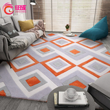 加密手工腈纶客厅茶几地毯卧室床边毯简约现代长方形图案防滑地毯