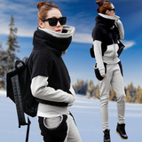 2015冬装韩版女冬加厚加绒运动套装加绒卫衣休闲套装女两件套保暖