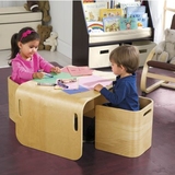 包邮宜家风格1-6岁多功能儿童桌椅实木学习游戏桌安全靠背椅书桌
