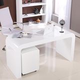 苹果烤漆电脑桌简约台式家用写字台时尚白色书桌椅办公桌家具