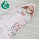 迪士尼宝宝抱被纯棉婴儿棉毛布夹棉多功能睡袋包被新生儿抱毯
