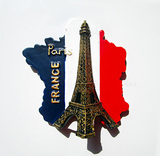 外贸出口欧洲France法国国旗版图埃菲尔铁塔旅游纪念品创意冰箱贴