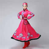 新款蒙古族舞蹈服装成人长款长裙少数民族内蒙演出服