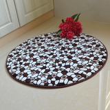 圣西罗圆形珊瑚绒地毯客厅茶几卧室家用纯色加厚地毯防滑桌椅垫