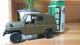 升辉1：32老北京吉普越野军车BJ212合金汽车模型儿童玩具声光回力