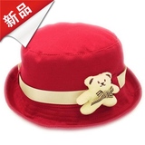 韩版儿童礼帽时尚帽子宝宝帽男童女童盆帽春秋季可爱帽子1-2岁