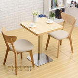 简约创意原木色西餐桌椅组合咖啡厅甜品奶茶店面馆休闲吧桌椅批发