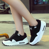 夏季透气网面鞋情侣气垫鞋黑白熊猫跑步鞋韩版潮鞋max90运动鞋女