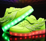 m儿童夜光运动鞋男童Led带灯发光鞋女童闪光USB充电鬼步舞鞋子