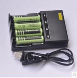 朗圣达强光手电 专用26650 18650 16340锂电池四槽充电器3.7V智能