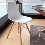 简约椅办休闲闲洽谈简约啡厅餐厅现代创意时尚实木伊姆斯餐椅布艺