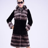 特价皮草新款2015冬皮毛一体女式外套加厚羊剪绒大衣长款修身保暖