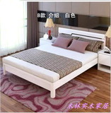 定制 松木床双人床 1 5米实木床大床 双人床 2米 2.2米