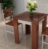 餐桌小户型钢木餐桌椅组合简约4人6人家用形饭桌组装
