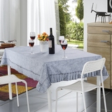 纯色桌布台布西餐桌布长方形现代简约宜家桌布布艺北欧帆布加厚蓝