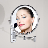 双面推拉放大美容镜旋转化妆镜折叠梳妆镜卫生间伸缩镜子浴室壁挂