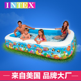 INTEX儿童充气游泳池家庭大型海洋球池加厚戏水池成人浴缸