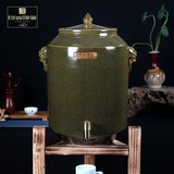 景德镇陶瓷酒坛油缸水缸酒缸50斤100斤茶叶末水桶缸带水龙头