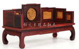 红木雕工艺礼品 仿明清微型缩古典小家具模型 红酸枝镶黄杨罗汉床