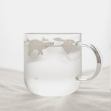 包邮 tuuli原创意极地动物耐热灯工玻璃杯牛奶杯水杯|企鹅北极熊