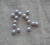 天然淡水珍珠颗粒珠批发 diy半成品裸珠散珠6.5正圆珍珠戒指吊坠