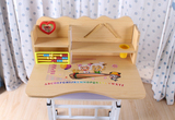 桌实木学习桌组装套装组合儿童学习桌椅可升降小学生书桌儿童办公