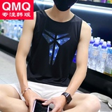 夏季砍袖背心男青少年日系运动紧身T恤中学生潮流韩版无袖小衫潮
