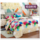 简约全棉四件套韩式纯棉床上用品1.5m1.8m2米宽4件套双人床单被套