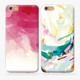苹果六iPhone6手机壳6splus简约文艺清新个性创意潮女款水彩油画