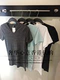 HM香港代购 专柜正品 2014秋季新款V领短袖套头T恤打底衫男装