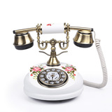 仿古电话机家用座机 韩式复古典实木老式电话 欧式时尚 有线田园