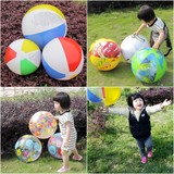 包邮迪士尼正品儿童戏水球海边沙滩球超大充气草坪玩具拼色透明球