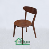 现代实木餐椅 北欧休闲咖啡椅 简约时尚 日式田园橡木餐椅书椅
