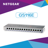 美国网件/NEGEAR GS116E 16口全千兆网管交换机支持QoS/VLAN