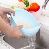 家居用品厨房淘米器洗米筛淘米盆塑料沥水篮洗菜篮 果蔬盆1240
