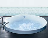 拿波里嵌入式工程浴缸亚克力圆形双人冲浪气泡按摩1.35 1.5米5318