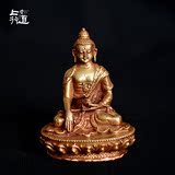 释迦牟尼尼泊尔鎏金手工纯铜摩尼佛像藏传佛教密宗结缘3寸上行道