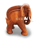 泰国进口实木招财大象风水单人雕刻大象沙发大象凳子 摆件
