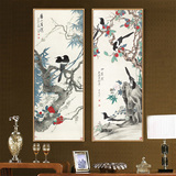 中式办公室装饰画玄关过道走廊挂画书房餐厅客厅壁画于照花鸟国画