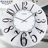 RHYTHM/丽声挂钟日本进口时钟客厅创意个性大字体壁钟高档欧式钟